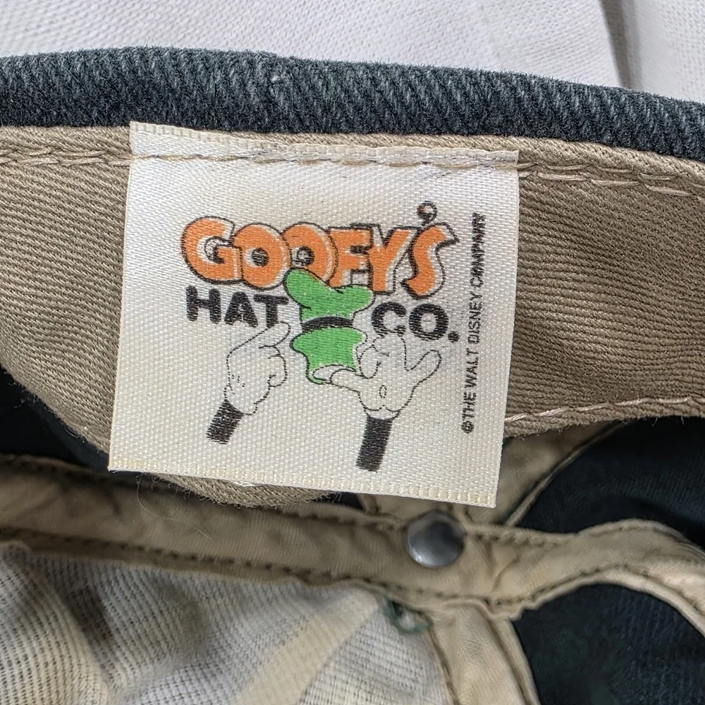 Goofy’s Hat Co. Vintage Strapback “M” Logo Hat – USA Made – Green & Brown
